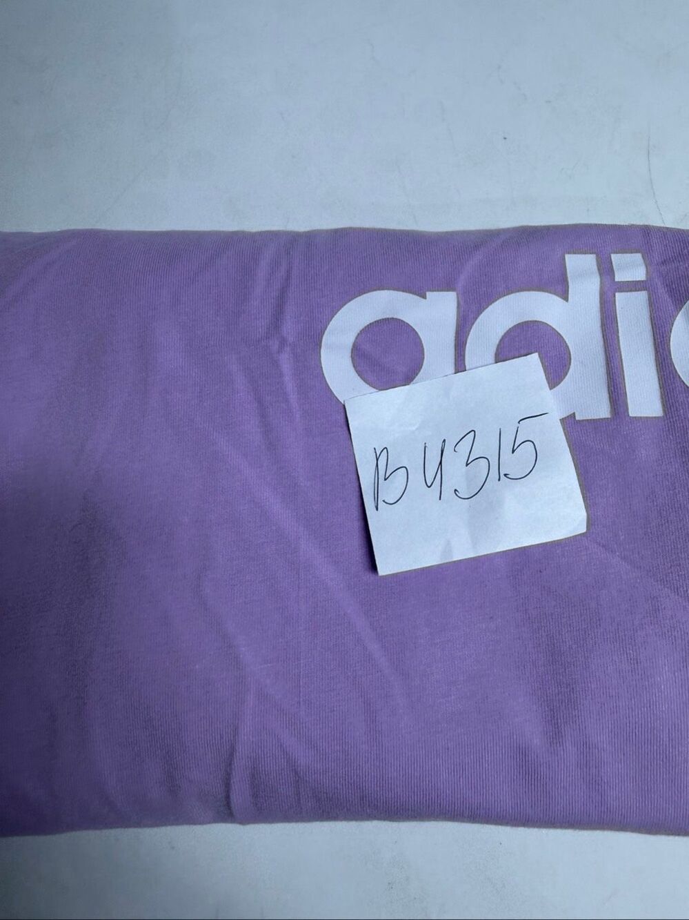 Adidas Trefoil Logo Lavender Purple Cotton Blend T Shirt Size M - Picture 10 of 10